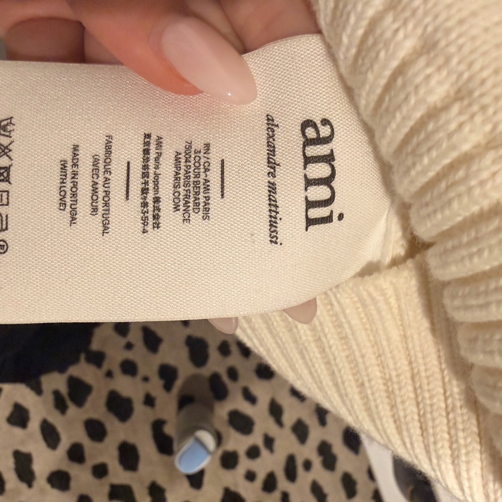 Ami Alexandre Mattiussi Cream Knit Sweater - Picture 4 of 4